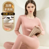 Удерживающее тепло нижнее белье, утепленный комплект, бархатное термобелье, увеличенная толщина, большой размер