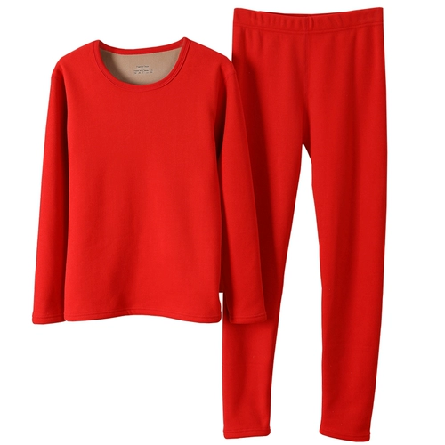 Оберег на день рождения, нижнее белье, мужской красный удерживающий тепло комплект, термобелье для пожилых людей, штаны, чай улун Да Хун Пао для матери, увеличенная толщина, для среднего возраста