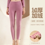 Удерживающие тепло флисовые бархатные шерстяные цветные штаны, увеличенная толщина, высокая талия, большой размер