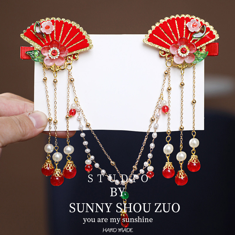 中国风不伤发额头链古风眉心坠头饰2026春节宝宝发饰花朵汉服额链,淘宝优惠券,粉丝福利购,淘宝优惠卷