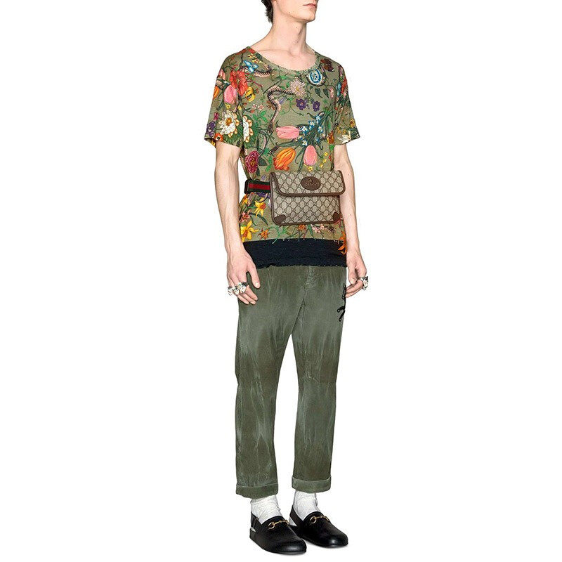 gucci /古奇2020新款虎头斜挎腰包 欧瑟男士包袋