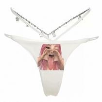 Earth Cool Chain Sexy Tiny Underpants y2k Triangle Tiny Underpants Gothic Dark Black Original Underwear Punk Underpants