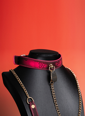 樱花choker温感温变色项圈女颈带男项链puppy挂牌小众情侣礼物