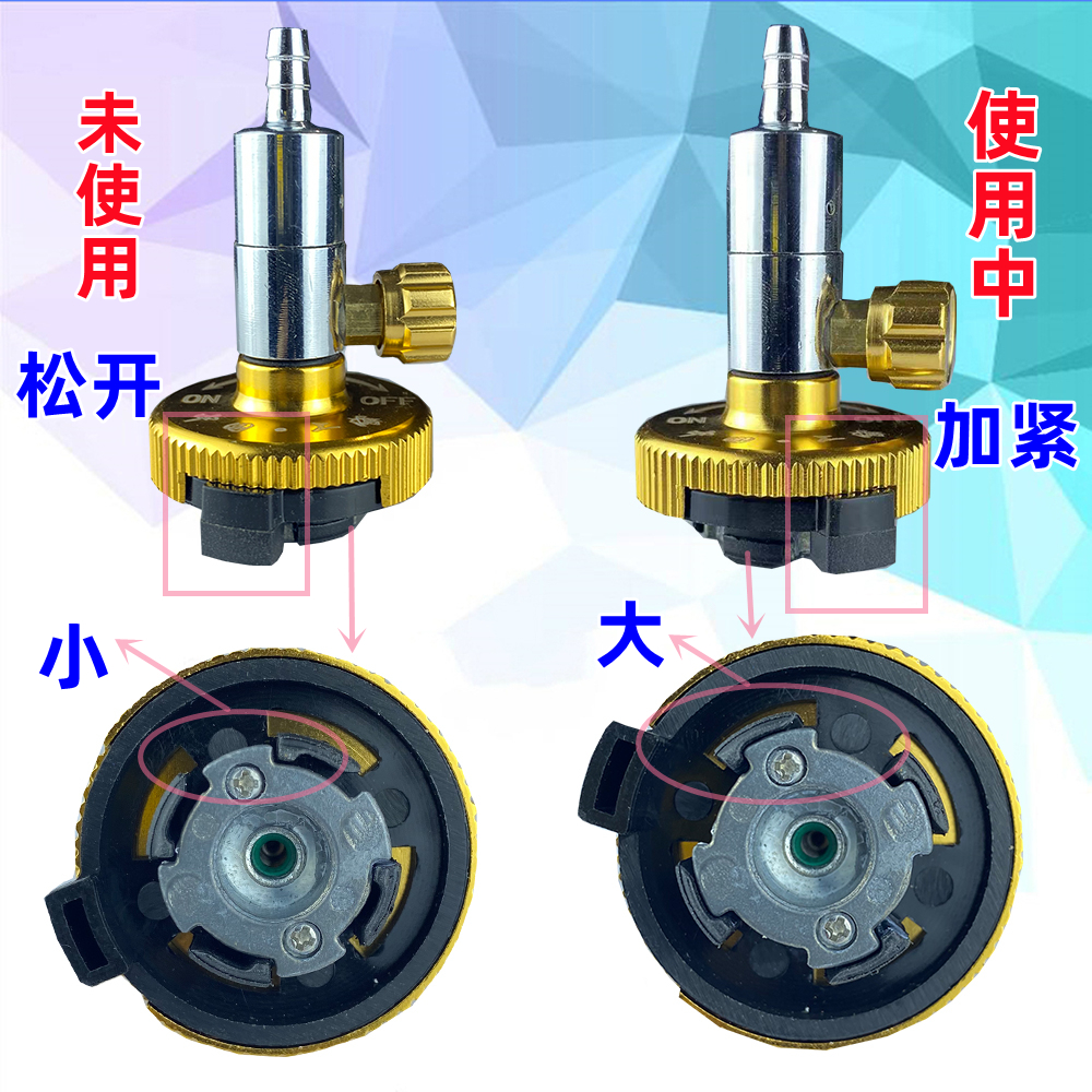 卡式炉丁烷气罐快速接头 可调式带旋钮开瓶器2升便携式焊炬开启阀 - 图1