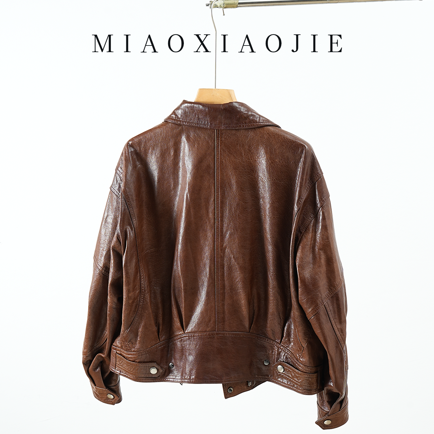 高级感羊皮休闲宽松真皮机车短款皮衣外套女2025秋新款廓形皮夹克,淘宝优惠券,粉丝福利购,淘宝优惠卷