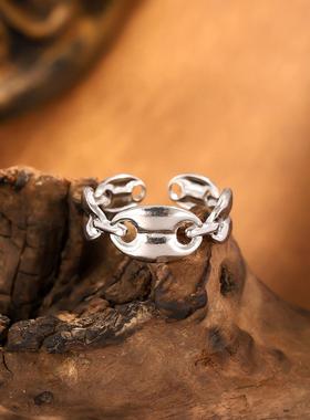 欧美不锈钢猪鼻戒指女款