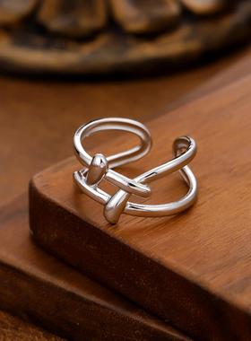 ins风极简不规则开口戒指