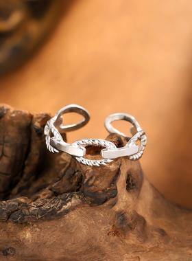 欧美风不锈钢开口调节戒指