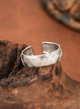 欧美风螺旋纹可调戒指女款