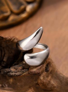 欧美简约真金电镀钛钢指环