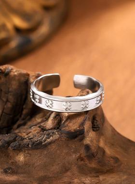 艾芙乐精致麦穗戒指开口戒可调节