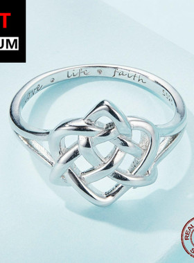 欧美热卖极简s925纯银凯尔特结