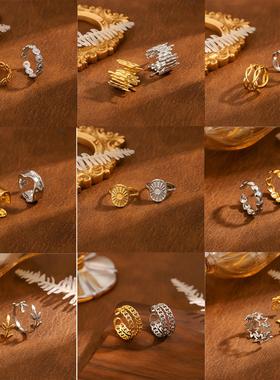 欧美时尚几何不锈钢女戒