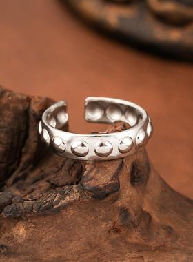 冷淡风几何不锈钢开口戒指