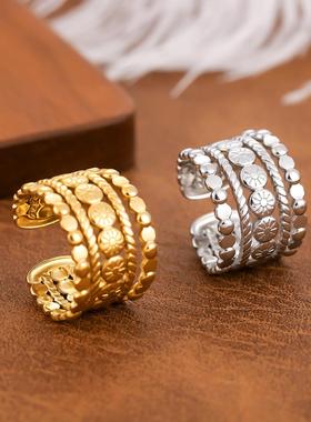 欧美高级感钛钢开口戒指女