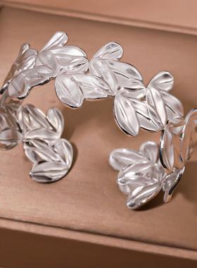 花朵拼接宽手镯女时尚小众