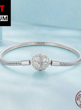 艾芙乐复古百搭花纹基础手链s925