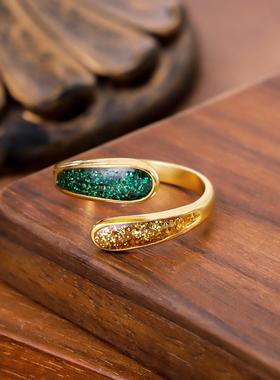 欧美嘻哈风不锈钢几何戒指