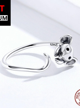 艾芙乐原创新款萌趣老鼠纯银s925