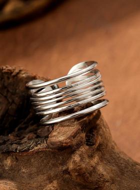 欧美不锈钢开口简约食指戒