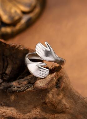 钛钢开口戒指ins风创意食指戒