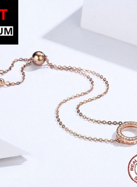 亚马逊货源纯银s925玫瑰金手链