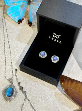 山意SHALL蝴蝶标本闪蝶翅膀戒指首饰原创手作创意小众生日礼物ins