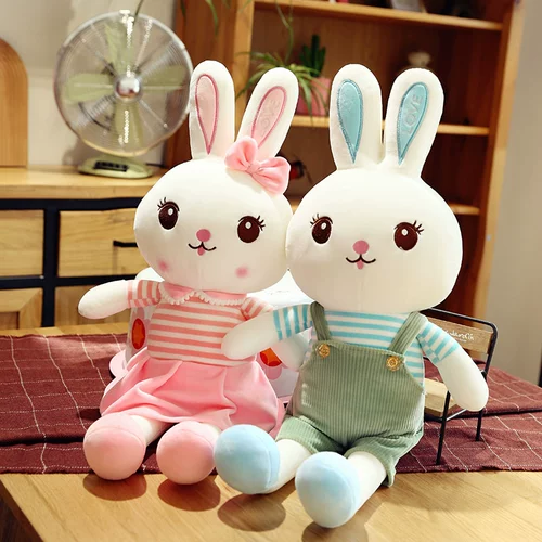 Милая плюшевая игрушка, кролик, тряпичная кукла, детская подушка для сна, белый кролик