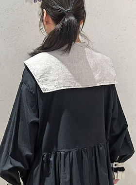 新款麻棉披肩假领子衬衫领假衣领