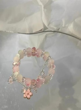 [春日来信] 小桃花串珠手链2024年新款潮小众设计樱花级感手链