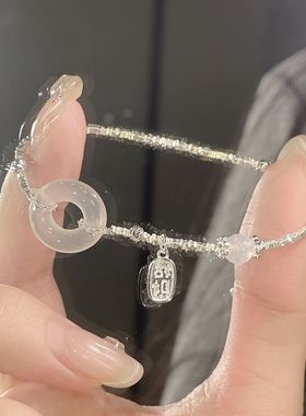2025年新款碎银平安扣小众感手链