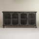 Dining cabinet, storage cabinet, wine cabinet, wrought iron distressed sideboard