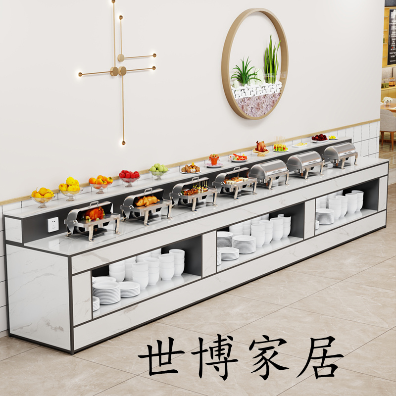 酒店自助台餐厅布菲台单位食堂自助餐台菜品展示摆台取餐台调料台 - 图1