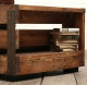 American retro LOFT industrial style iron solid wood sofa distressed solid wood sofa chair antique solid wood deck