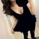ເສື້ອຍືດຄໍ V-sleeved ເຄິ່ງແຂນ sexy ສໍາລັບແມ່ຍິງ plus size