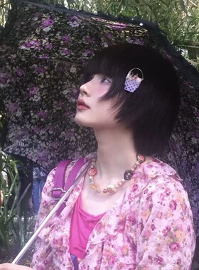 2026新款甜妹少女心花篮发夹波点蕾丝边仿真玫瑰发饰日系软妹边夹