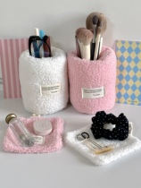 ours_oir | autumn winter Korean family ins plush pure handmade cup cushion decorative swing pat cushion (small size