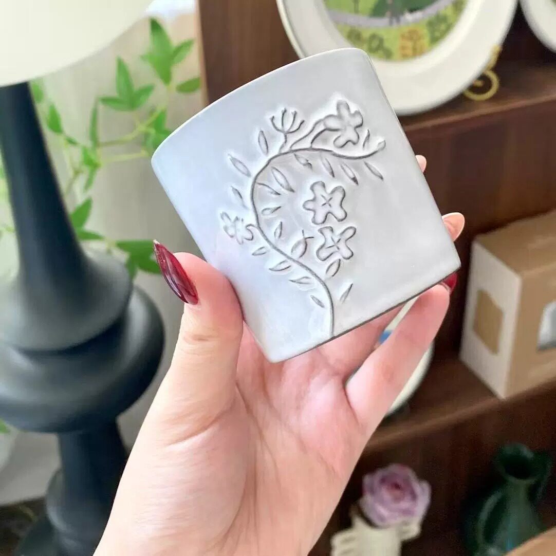 astier de villatte法国黑陶土cube咖啡碟杯碟甜品菜碟水果盘子碗