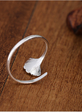 925纯银韩国清新开口女清新文艺