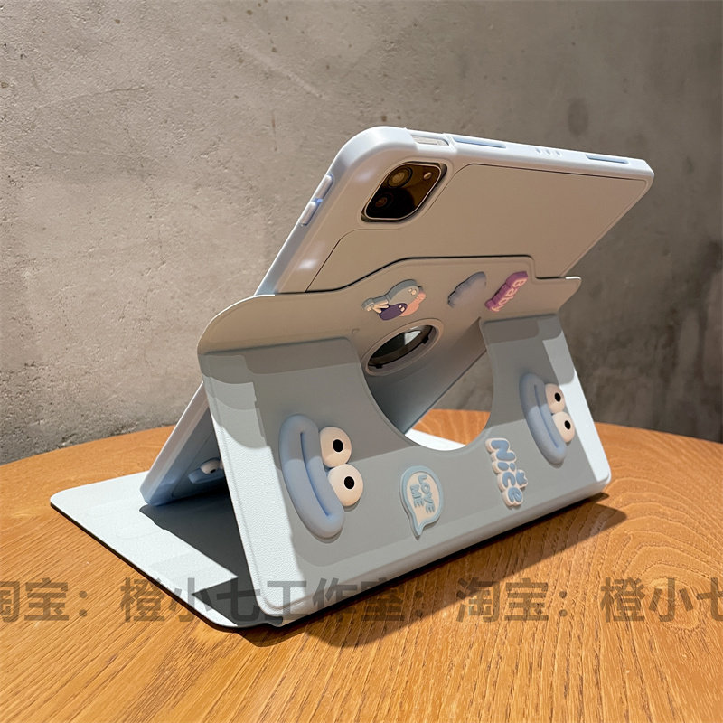 360度旋转亚克力带笔槽适用苹果iPadAir7保护套air6/5平板壳10.9寸2024新款ipad11代防摔pro11软边mini7硬壳,淘宝优惠券,粉丝福利购,淘宝优惠卷