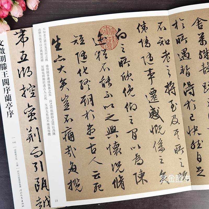 文征明滕王阁序兰亭序字帖传世经典书法碑帖文征明行书字帖繁体释文文征明书法墨迹行书滕王阁序临摹字帖书法作品文徵明河北教育 - 图3