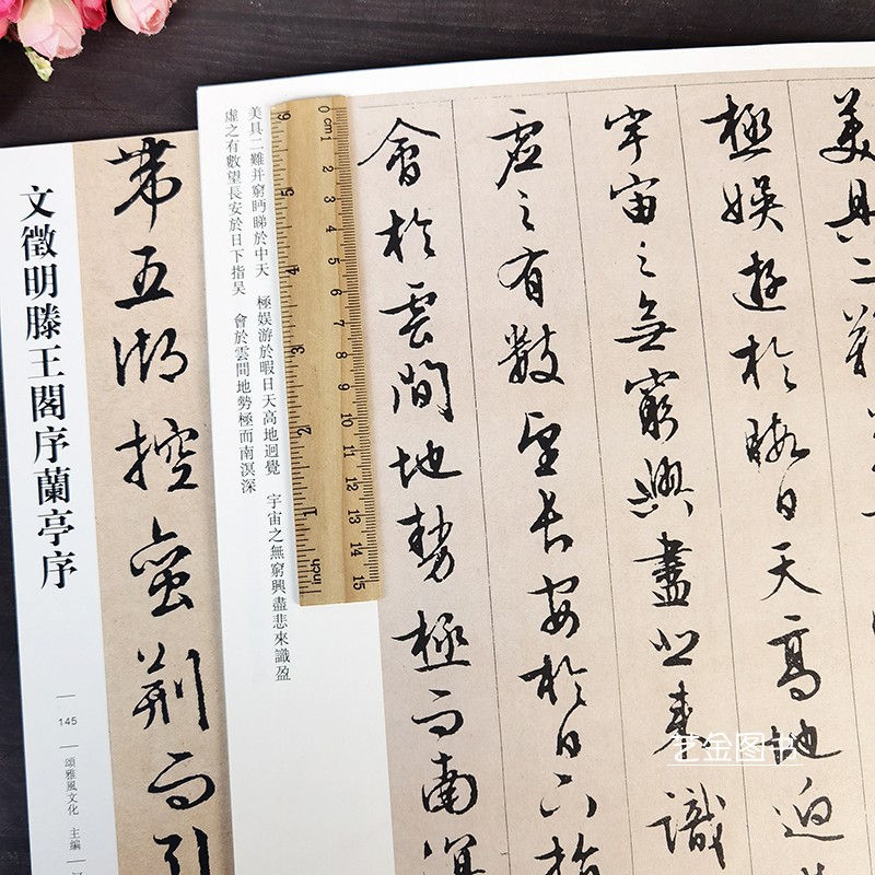 文征明滕王阁序兰亭序字帖传世经典书法碑帖文征明行书字帖繁体释文文征明书法墨迹行书滕王阁序临摹字帖书法作品文徵明河北教育