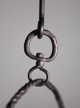 东际铁艺自在钩烛台花器托盘中式日式手工锻打诧寂风家居装饰挂件