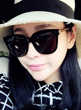 墨镜韩国黑色复古风大框太阳眼镜