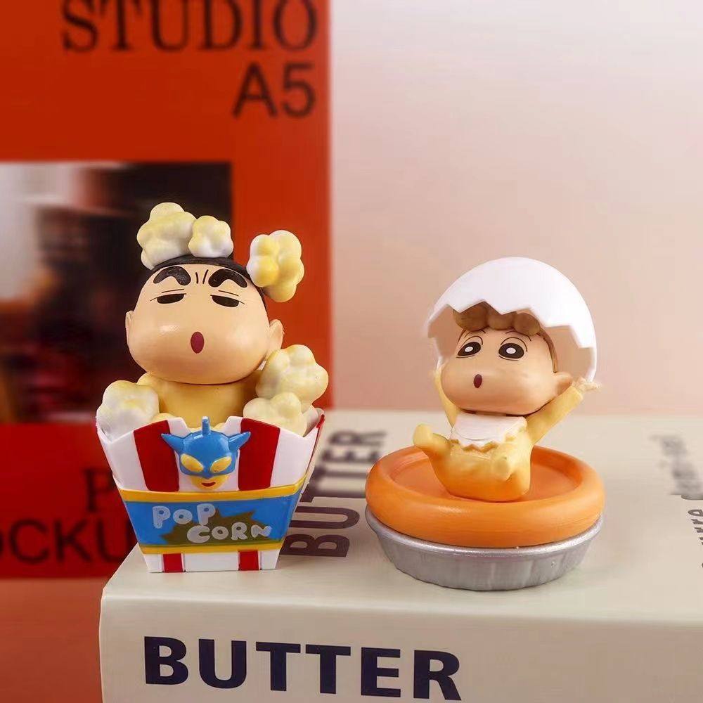 蜡笔小新盲盒点心时间系列公仔手办玩偶蛋糕装饰桌面摆件礼物,淘宝优惠券,粉丝福利购,淘宝优惠卷