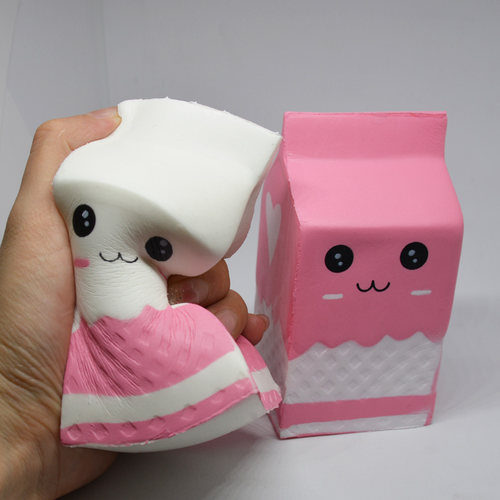 高仿真慢回弹牛奶盒玩具squishy卡通酸奶盒子模型解压神器pu发泡 - 图2