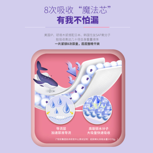 安儿乐魔力吸吸婴儿纸尿裤XXL38片﹡2包共76片透气干爽尿不湿透气 - 图0