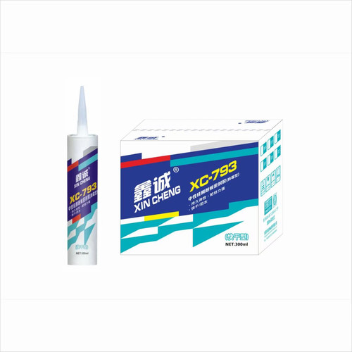 鑫诚玻璃胶xc793快干型中性硅酮耐候密封胶防霉银灰黑色瓷白透明 - 图2