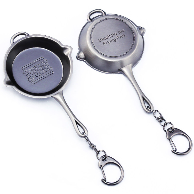 绝地求生饰品绝地求生大逃杀吃鸡周边黄金三级头平底锅98k挂件饰品模型