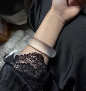 白水晶手镯圈口50到66都有货现做现卖